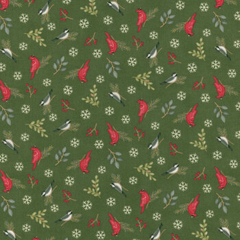 Woodland Winter 56096-14 Pine Green by Deb Strain for Moda Fabrics