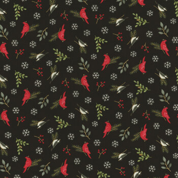Woodland Winter 56096-17 Charcoal Black by Deb Strain for Moda Fabrics