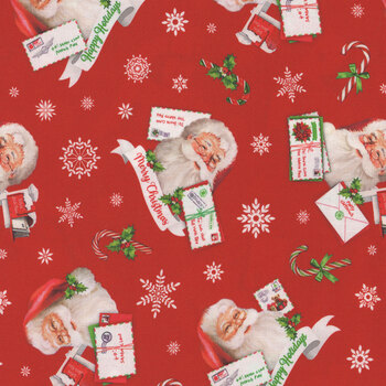 Letters to Santa DP27129-24 Red Multi by Simon Treadwell for Northcott Fabrics