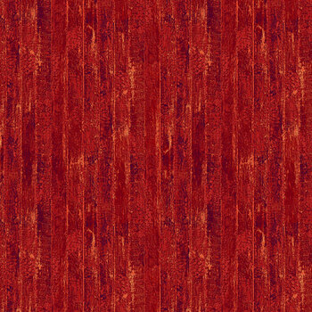 Farmstead Friends 26901-24 Red Wood by Simon Treadwell for Northcott Fabrics