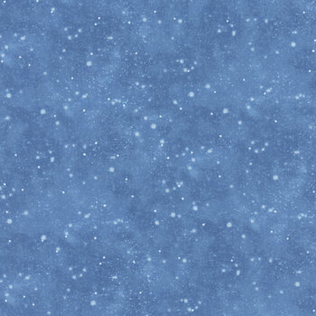 Farmstead Friends 26902-44 Blue Snow by Simon Treadwell for Northcott Fabrics