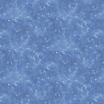 Farmstead Friends 26902-44 Blue Snow by Simon Treadwell for Northcott Fabrics