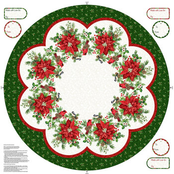 Yuletide Traditions DP26115-10 Tree Skirt Panel by Deborah Edwards for Northcott Fabrics