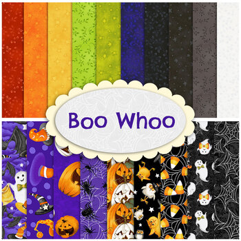 Boo Whoo (Glow)  Yardage by Gail Green for Henry Glass Fabrics