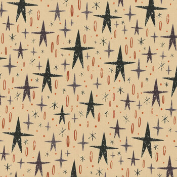 Nevermore A-1077-L Tall Stars Cream from Andover Fabrics