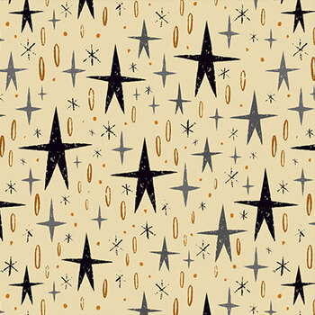 Nevermore A-1077-L Tall Stars Cream from Andover Fabrics