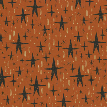 Nevermore A-1077-O Tall Stars Orange from Andover Fabrics