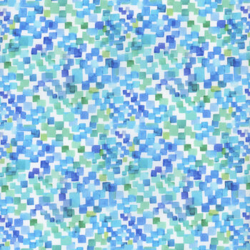 Sew Spring 7SSP-2 Blue Squares by Jason Yenter for In The Beginning Fabrics