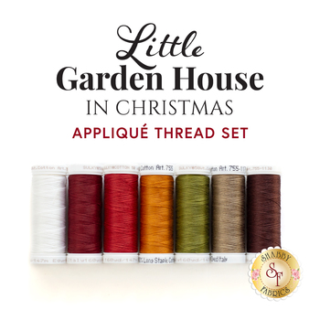  Little Garden House in Christmas - 7pc Appliqué Thread Set