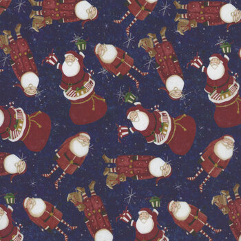 Gingerbread Christmas Y4118-93 Light Navy by Dan DiPaolo for Clothworks