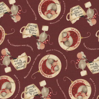 Gingerbread Christmas Y4119-83 Dark Red by Dan DiPaolo for Clothworks