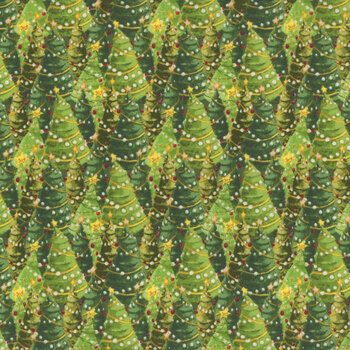 Gingerbread Christmas Y4121-21 Green by Dan DiPaolo for Clothworks