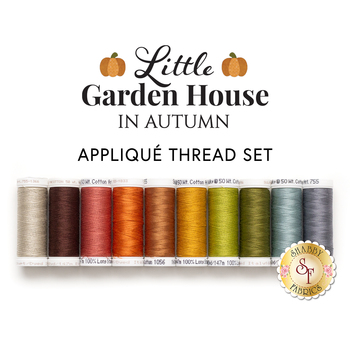 Little Garden House in Autumn - 10pc Appliqué Thread Set