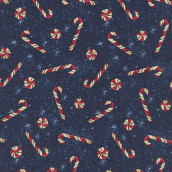 Gingerbread Christmas Y4124-93 Light Navy by Dan DiPaolo for Clothworks