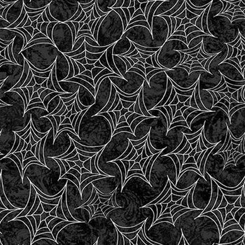 Boo Whoo (Glow) 1242G-90 Spiderweb by Gail Green for Henry Glass Fabrics