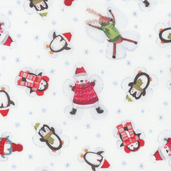 Winter Waddles WWAD5424-W Snow Angels by Sally Darby for P&B Textiles