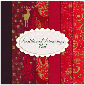 Traditional Trimmings  7 FQ Set Red from Robert Kaufman Fabrics