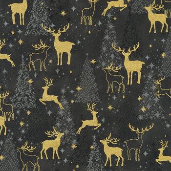 Traditional Trimmings SRKM-22347-184 Charcoal from Robert Kaufman Fabrics