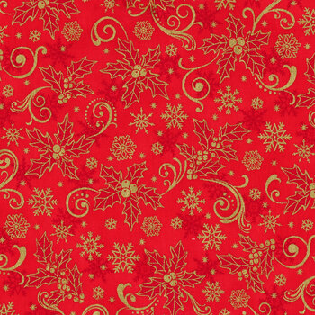 Traditional Trimmings SRKM-22349-3 Red from Robert Kaufman Fabrics