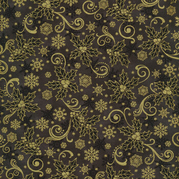 Traditional Trimmings SRKM-22349-184 Charcoal from Robert Kaufman Fabrics