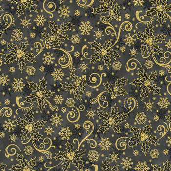 Traditional Trimmings SRKM-22349-184 Charcoal from Robert Kaufman Fabrics
