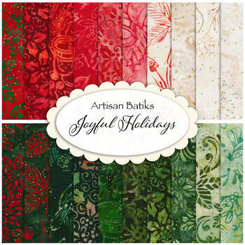 Joyful Holidays  20 FQ Set by Artisan Batiks for Robert Kaufman Fabrics