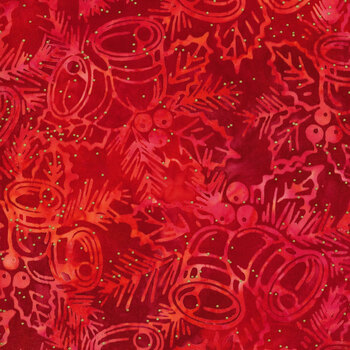 Joyful Holidays 22641-91 Crimson by Artisan Batiks for Robert Kaufman Fabrics