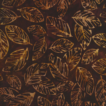 Brown Batik fabric, Island Batik - Large Wheat Leaves, By the Yard & Half  Yard, Cotton Fabric, Quilt, beautiful browns, leaves, earthtone