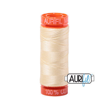 Aurifil 50wt Small Spools - 2110 Light Lemon - 220yds