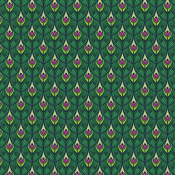 Wild Abandon 90897-76 Swagger Teal by Heather Bailey for FIGO Fabrics