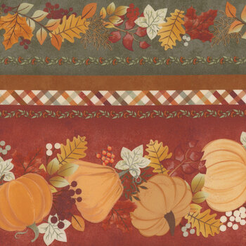 Hello Autumn MAS10731-Z Border Stripe by Monique Jacobs for Maywood Studio