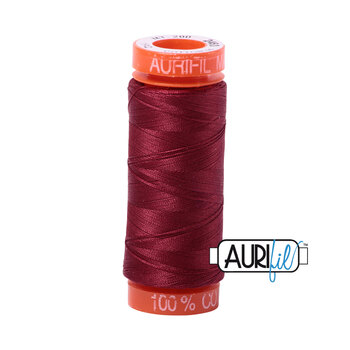 Aurifil 50wt Small Spools - 2460 Dark Carmine Red - 220yds