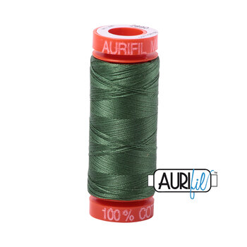 Aurifil 50wt Small Spools - 2890 Very Dark Grass Green - 220yds