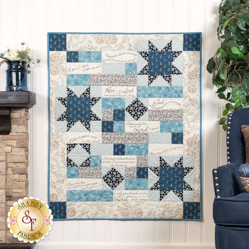  Comfort of Psalms Quilt Kit - Cocoa Blue