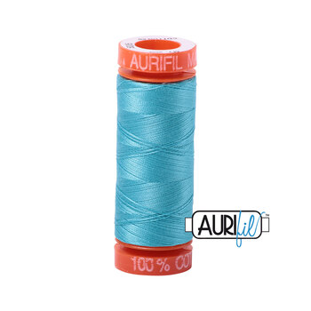 Aurifil 50wt Small Spools - 5005 Bright Turquoise - 220yds
