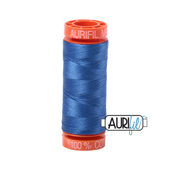 Aurifil 50wt Small Spools - 6738 Peacock Blue - 220yds