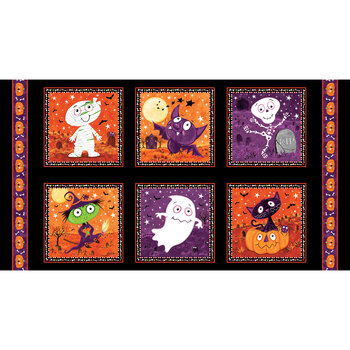 Graveyard Ghouls 7802G-99 Panel by Victoria Hutto for Studio E Fabrics