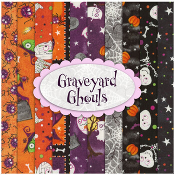 Graveyard Ghouls  Yardage by Victoria Hutto for Studio E Fabrics 