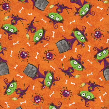 Graveyard Ghouls 7796G-33 by Victoria Hutto for Studio E Fabrics