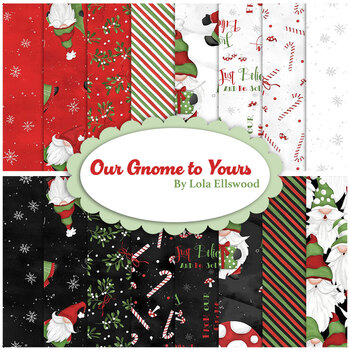 Our Gnome to Yours  16 FQ Set by Lorilynn Simms for Wilmington Prints