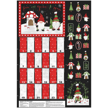 Our Gnome to Yours 56078-931 Advent Calendar Panel Multi by Lorilynn Simms for Wilmington Prints
