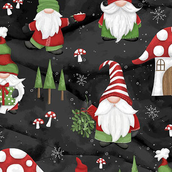 Gnomes Cotton Fabric by the Yard Christmas Fabric -  Canada