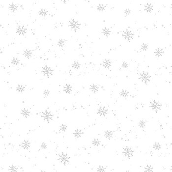 Our Gnome to Yours 56086-100 Snowflakes White on White by Lorilynn Simms for Wilmington Prints REM