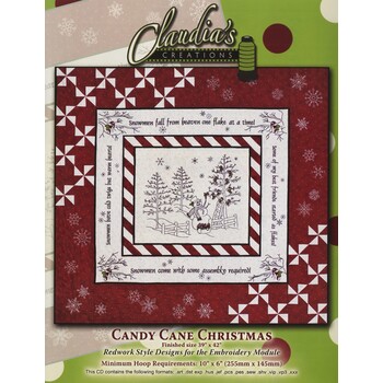 Candy Cane Christmas Embroidery CD