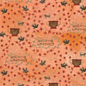 Bittersweet Farm C14852 Gathering Orange by Teresa Kogut for Riley Blake Designs