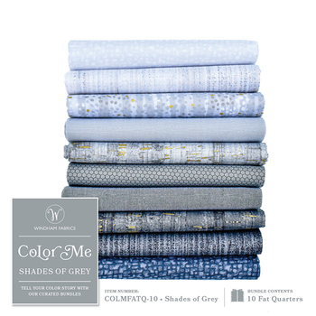 Color Me Bundles - Shades of Grey 10 FQ Set by Windham Fabrics