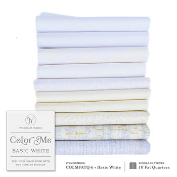 Color Me Bundles  10 FQ Set - Basic White by Windham Fabrics