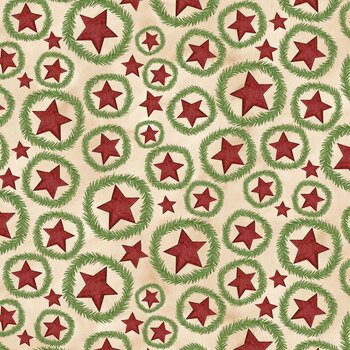 Up on the Housetop C14733 Star Wreaths Snowflake by Teresa Kogurt for Riley Blake Designs