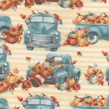Pumpkin Please 3WI22209-CRM Pumpkin Pickup by Courtney Morgenstern for 3 Wishes Fabrics