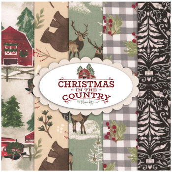 Christmas in the Country  Yardage by Elaine Kay for 3 Wishes Fabrics